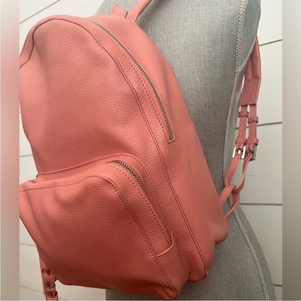 Alexander McQueen Skull Detail Pink Leather Backpack